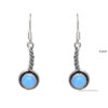 Gehna Jaipur Blue Chalcedony Color Stone Earrings In German Silver  For Girls & Women GE01-1304 - Image 3
