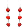 Gehna Jaipur Red Color Quartz Stone Earrings In German Silver  For Girls & Women GE01-1306