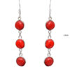 Gehna Jaipur Red Color Quartz Stone Earrings In German Silver  For Girls & Women GE01-1306 - Image 3
