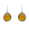 Gehna Jaipur Citrine Color Stone Studded Earrings In German Silver  For Girls & Women GE01-1308