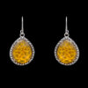 Gehna Jaipur Citrine Color Stone Studded Earrings In German Silver  For Girls & Women GE01-1308 - Image 4