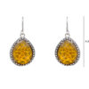 Gehna Jaipur Citrine Color Stone Studded Earrings In German Silver  For Girls & Women GE01-1308 - Image 3
