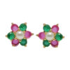 Gehna Jaipur Pearl, Tourmaline, Emerald Stone Studded Earrings  For Girls & Women FE-1309