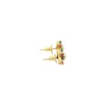 Gehna Jaipur Pearl, Tourmaline, Emerald Stone Studded Earrings  For Girls & Women FE-1309 - Image 5