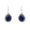 Gehna Jaipur Blue Sapphire Color Stone Earrings In German Silver  For Girls & Women GE01-1311