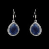 Gehna Jaipur Blue Sapphire Color Stone Earrings In German Silver  For Girls & Women GE01-1311 - Image 4