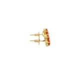 Gehna Jaipur Pearl And Red Jasper Stone Studded Earrings  For Girls & Women FE-1312 - Image 3