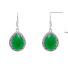 Gehna Jaipur Green Jade Color Stone Earrings In German Silver  For Girls & Women GE01-1312 - Image 3