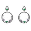 Gehna Jaipur Rose Quartz & Green Jade Color Stone Earrings  For Girls & Women GE01-1313