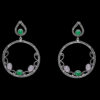 Gehna Jaipur Rose Quartz & Green Jade Color Stone Earrings  For Girls & Women GE01-1313 - Image 4