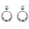 Gehna Jaipur Rose Quartz & Green Jade Color Stone Earrings  For Girls & Women GE01-1313 - Image 3