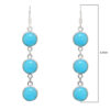 Gehna Jaipur Blue Chalcedony Color Stone Earrings In German Silver  For Girls & Women GE01-1314