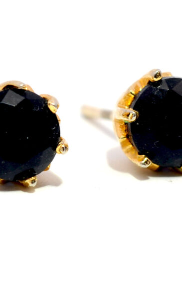 Gehna Jaipur Black Spinel Stone Studded Earrings  For Girls & Women FE-1316