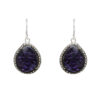 Gehna Jaipur Amethyst Color Stone Earrings In German Silver  For Girls & Women GE01-1316