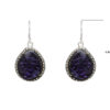 Gehna Jaipur Amethyst Color Stone Earrings In German Silver  For Girls & Women GE01-1316 - Image 3