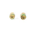 Gehna Jaipur Natural Green Emerald Stone Studded Earrings  For Girls & Women FE-1318 - Image 3
