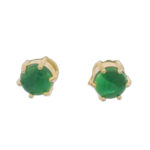 Gehna Jaipur Green Color Emerald Stone Studded Earrings  For Girls & Women FE-1322
