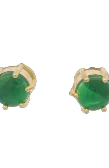 Gehna Jaipur Green Color Emerald Stone Studded Earrings  For Girls & Women FE-1322