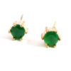 Gehna Jaipur Green Color Emerald Stone Studded Earrings  For Girls & Women FE-1326
