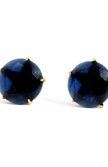 Gehna Jaipur Blue Sapphire Stone Studded Earrings  For Girls & Women FE-1327