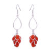 Gehna Jaipur Natural Carnelian Color Stone Earrings In German Silver  For Girls & Women GE01-1329