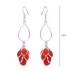 Gehna Jaipur Natural Carnelian Color Stone Earrings In German Silver  For Girls & Women GE01-1329 - Image 3
