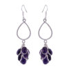 Gehna Jaipur Amethyst Color Stone Earrings In German Silver  For Girls & Women GE01-1330