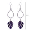 Gehna Jaipur Amethyst Color Stone Earrings In German Silver  For Girls & Women GE01-1330 - Image 3