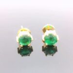 Gehna Jaipur Natural Emerald Stone Studded Earrings  For Girls & Women FE-1331 - Image 2