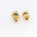 Gehna Jaipur Elegant Blue Sapphire Color Stone Studded Earrings For Girls & Women FE-1332 - Image 3