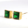 Gehna Jaipur Natural Green Emerald Stone Studded Earrings  For Girls & Women FE-1334 - Image 3