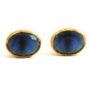 Gehna Jaipur Natural Blue Sapphire Stone Studded Earrings  For Girls & Women FE-1336