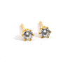 Gehna Jaipur 3Mm Cubic Zirconia Studded In Gold Plated Earrings For Girls & Women FE-1337 - Image 6