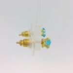 Gehna Jaipur 5 Pairs Of Multi Color Trillion Shape Stone Studded Stud Style Earrings For Girls & Women FE-1338 - Image 3