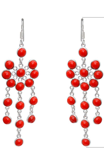 Gehna Jaipur Natural Jasper Color Stone Earrings In German Silver  For Girls & Women GE01-1339