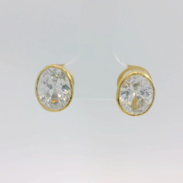 Gehna Jaipur Cubic Zirconia Oval Shape Earrings  For Girls & Women FE-1341