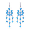 Gehna Jaipur Turquoise Color Stone Earrings In German Silver  For Girls & Women GE01-1341