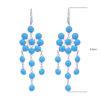 Gehna Jaipur Turquoise Color Stone Earrings In German Silver  For Girls & Women GE01-1341 - Image 3