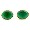 Gehna Jaipur Natural Green Emerald Stone Oval Shape Earrings  For Girls & Women FE-1343