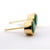 Gehna Jaipur Natural Green Emerald Stone Oval Shape Earrings  For Girls & Women FE-1343 - Image 4