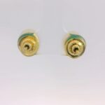 Gehna Jaipur Natural Green Emerald Stone Oval Shape Earrings  For Girls & Women FE-1343 - Image 3