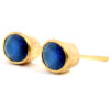 Gehna Jaipur Elegant Blue Sapphire Oval Shape Shape Earrings  For Girls & Women FE-1345 - Image 4