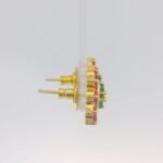 Gehna Jaipur Emerald & Tourmaline Stone Studded Earrings  For Girls & Women FE-1349 - Image 4