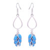 Gehna Jaipur Blue Turquoise Color Stone Earrings In German Silver  For Girls & Women GE01-1351