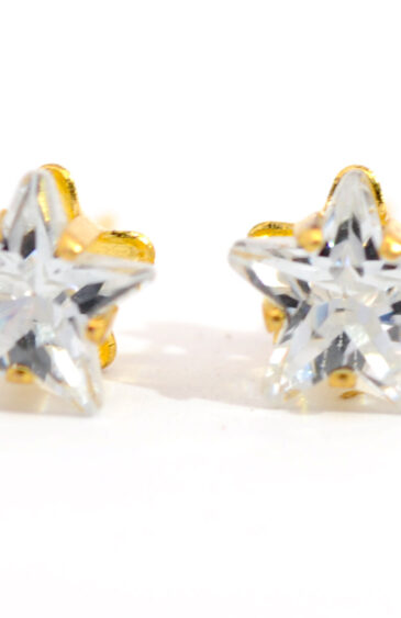 Gehna Jaipur Cubic Zirconia Star Shape Earrings  For Girls & Women FE-1352