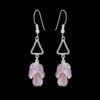 Gehna Jaipur Rose Quartz Color Stone Earrings In German Silver  For Girls & Women GE01-1352 - Image 4