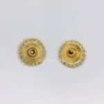 Gehna Jaipur Pearl And Blue Sapphire Studded Flower Style Earrings  For Girls & Women FE-1353 - Image 4