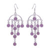 Gehna Jaipur Rose Quartz Color Stone Earrings In German Silver  For Girls & Women GE01-1358