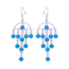 Gehna Jaipur Blue Chalcedony Color Stone Earrings In German Silver  For Girls & Women GE01-1359