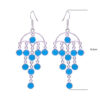 Gehna Jaipur Blue Chalcedony Color Stone Earrings In German Silver  For Girls & Women GE01-1359 - Image 3
